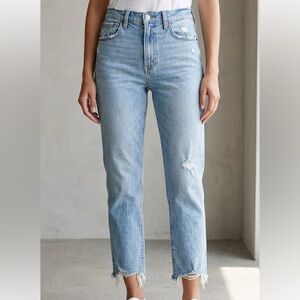 Abercrombie & Fitch Light Blue Cropped Jeans